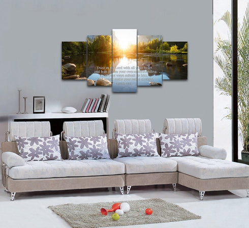 Proverbs 3:5-6 #17 'Trust in the Lord with all your Heart' Bible Verse Canvas Wall Art