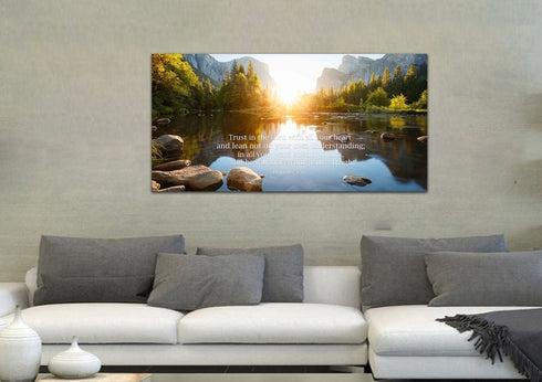 Proverbs 3:5-6 #17 'Trust in the Lord with all your Heart' Bible Verse Canvas Wall Art