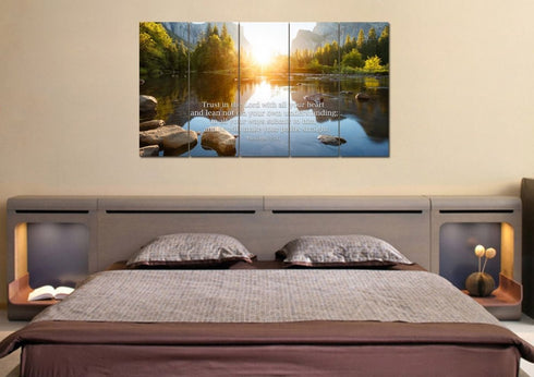 Proverbs 3:5-6 #17 'Trust in the Lord with all your Heart' Bible Verse Canvas Wall Art