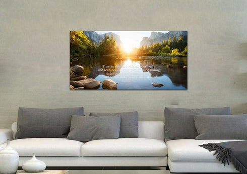 Proverbs 3:5-6 #17 'Trust in the Lord with all your Heart' Bible Verse Canvas Wall Art