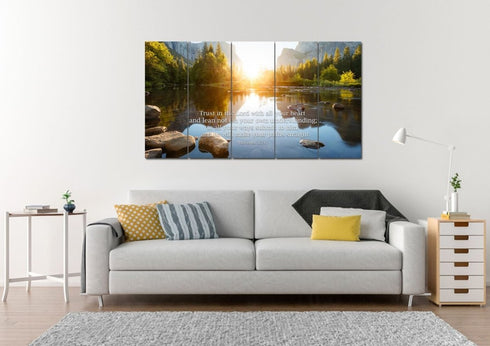 Proverbs 3:5-6 #17 'Trust in the Lord with all your Heart' Bible Verse Canvas Wall Art