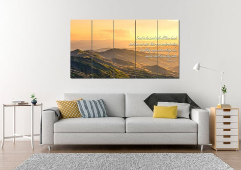 Proverbs 3:5-6 #19 'Trust in the Lord with all Thine Heart' Christian Scripture Wall Art Canvas