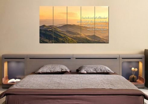 Proverbs 3:5-6 #19 'Trust in the Lord with all Thine Heart' Christian Scripture Wall Art Canvas