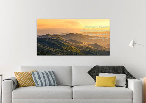 Proverbs 3:5-6 #19 'Trust in the Lord with all Thine Heart' Christian Scripture Wall Art Canvas