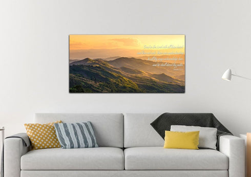 Proverbs 3:5-6 #19 'Trust in the Lord with all Thine Heart' Christian Scripture Wall Art Canvas