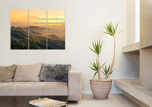 Proverbs 3:5-6 #19 'Trust in the Lord with all Thine Heart' Christian Scripture Wall Art Canvas