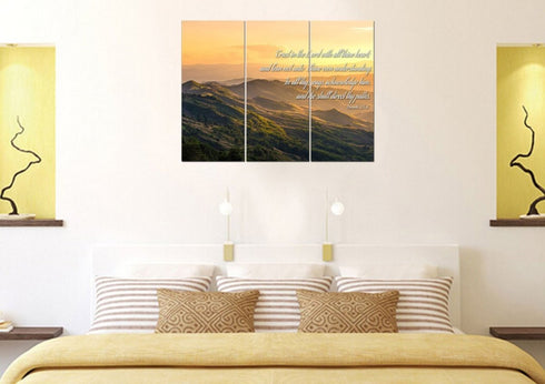 Proverbs 3:5-6 #19 'Trust in the Lord with all Thine Heart' Christian Scripture Wall Art Canvas