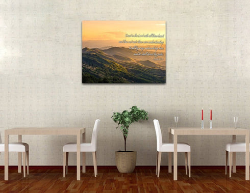 Proverbs 3:5-6 #19 'Trust in the Lord with all Thine Heart' Christian Scripture Wall Art Canvas