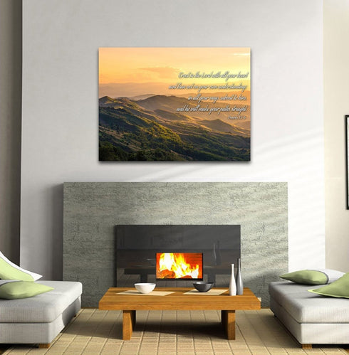 Proverbs 3:5-6 #19 'Trust in the Lord with all your Heart' Bible Verse Canvas Wall Art