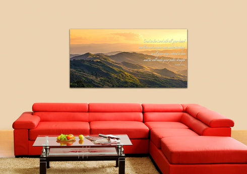 Proverbs 3:5-6 #19 'Trust in the Lord with all your Heart' Bible Verse Canvas Wall Art