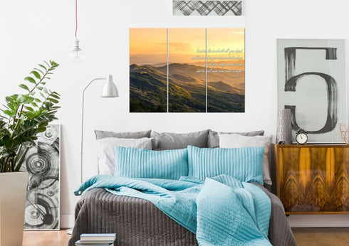 Proverbs 3:5-6 #19 'Trust in the Lord with all your Heart' Bible Verse Canvas Wall Art