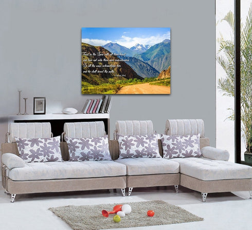 Proverbs 3:5-6 #21 'Trust in the Lord with all Thine Heart' Christian Scripture Wall Art Canvas