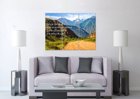 Proverbs 3:5-6 #21 'Trust in the Lord with all Thine Heart' Christian Scripture Wall Art Canvas