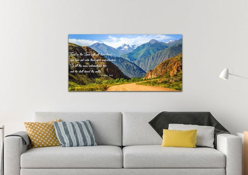 Proverbs 3:5-6 #21 'Trust in the Lord with all Thine Heart' Christian Scripture Wall Art Canvas