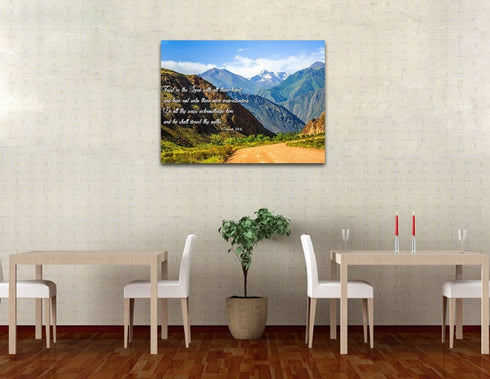 Proverbs 3:5-6 #21 'Trust in the Lord with all Thine Heart' Christian Scripture Wall Art Canvas