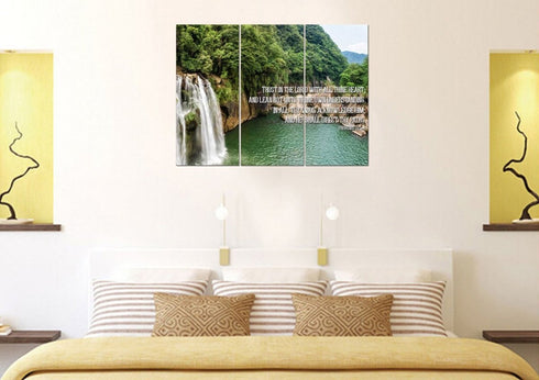 Proverbs 3:5-6 #25 'Trust in the Lord with all Thine Heart' Christian Scripture Wall Art Canvas