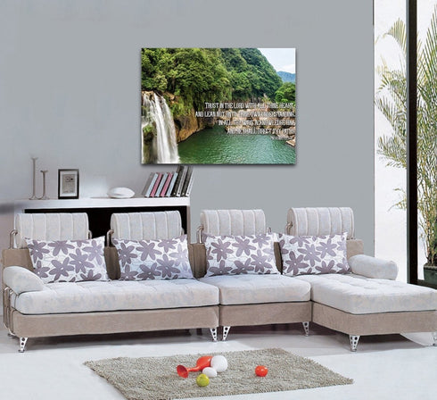 Proverbs 3:5-6 #25 'Trust in the Lord with all Thine Heart' Christian Scripture Wall Art Canvas