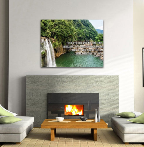 Proverbs 3:5-6 #25 'Trust in the Lord with all Thine Heart' Christian Scripture Wall Art Canvas