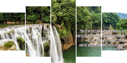 Proverbs 3:5-6 #25 'Trust in the Lord with all your Heart' Bible Verse Canvas Wall Art