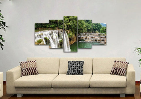 Proverbs 3:5-6 #25 'Trust in the Lord with all your Heart' Bible Verse Canvas Wall Art