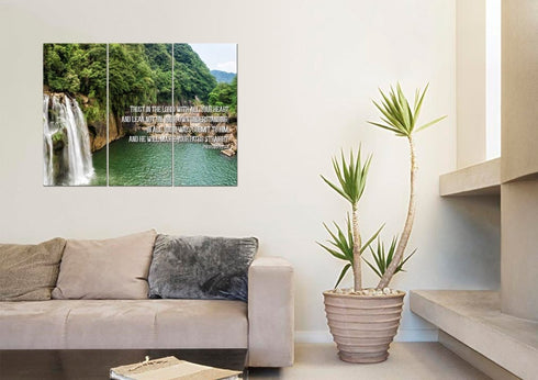 Proverbs 3:5-6 #25 'Trust in the Lord with all your Heart' Bible Verse Canvas Wall Art