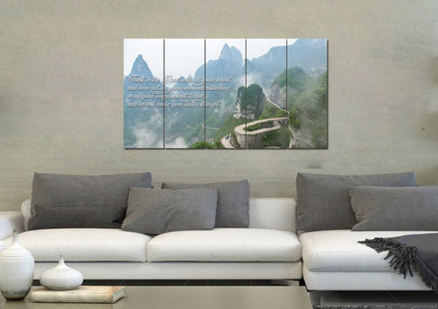 Proverbs 3:5-6 #26 'Trust in the Lord with all your Heart' Bible Verse Canvas Wall Art