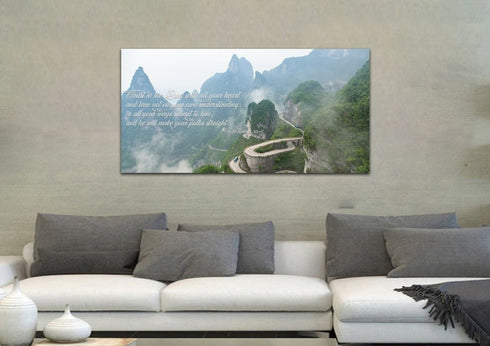 Proverbs 3:5-6 #26 'Trust in the Lord with all your Heart' Bible Verse Canvas Wall Art