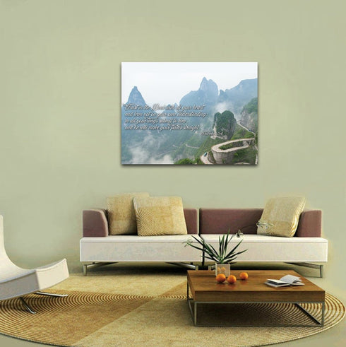Proverbs 3:5-6 #26 'Trust in the Lord with all your Heart' Bible Verse Canvas Wall Art