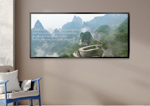 Proverbs 3:5-6 #26 'Trust in the Lord with all your Heart' Bible Verse Canvas Wall Art