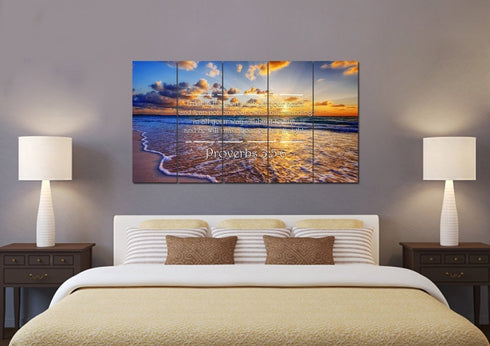 Proverbs 3:5-6 #28 'Trust in the Lord with all your Heart' Bible Verse Canvas Wall Art