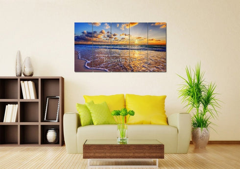 Proverbs 3:5-6 #28 'Trust in the Lord with all your Heart' Bible Verse Canvas Wall Art