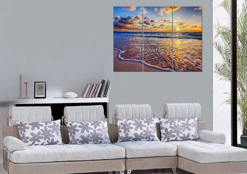 Proverbs 3:5-6 #28 'Trust in the Lord with all your Heart' Bible Verse Canvas Wall Art