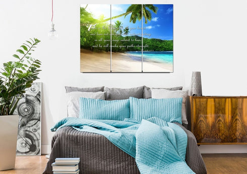 Proverbs 3:5-6 #2A NIV Trust in the Lord Christian Scripture Wall Art Canvas