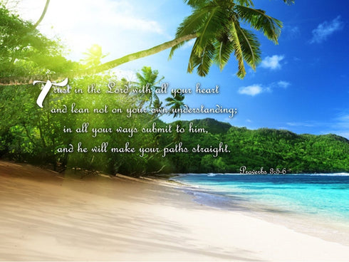 Proverbs 3:5-6 #2A NIV Trust in the Lord Christian Scripture Wall Art Canvas