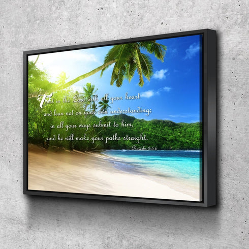 Proverbs 3:5-6 #2A NIV Trust in the Lord Christian Scripture Wall Art Canvas