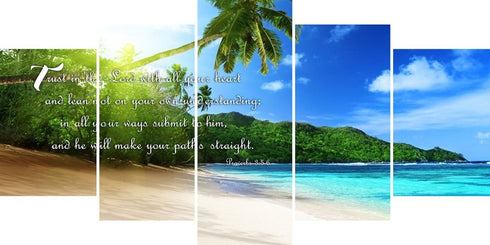 Proverbs 3:5-6 #2A NIV Trust in the Lord Christian Scripture Wall Art Canvas