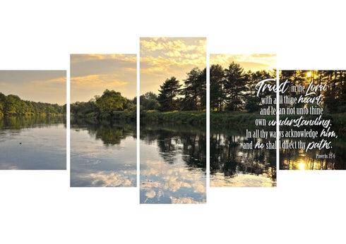 Proverbs 3:5-6 #31 KJV 'Trust in the Lord with all Thine Heart' Christian Scripture Wall Art Canvas
