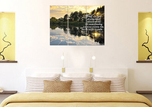 Proverbs 3:5-6 #31 KJV 'Trust in the Lord with all Thine Heart' Christian Scripture Wall Art Canvas