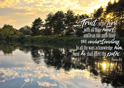 Proverbs 3:5-6 #31 KJV 'Trust in the Lord with all Thine Heart' Christian Scripture Wall Art Canvas