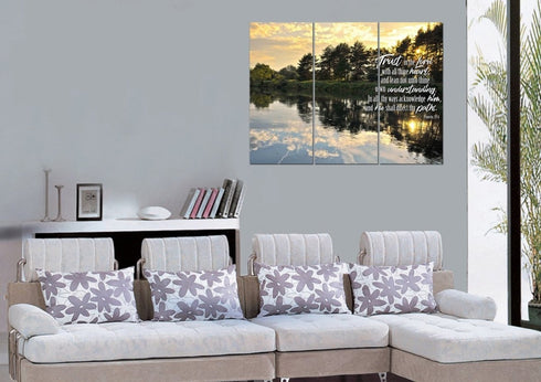 Proverbs 3:5-6 #31 KJV 'Trust in the Lord with all Thine Heart' Christian Scripture Wall Art Canvas
