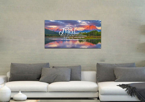 Proverbs 3:5-6 #36 KJV 'Trust in the Lord with all Thine Heart' Christian Scripture Wall Art Canvas