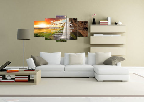 Proverbs 3:5-6 #37 KJV 'Trust in the Lord with all Thine Heart' Christian Scripture Wall Art Canvas