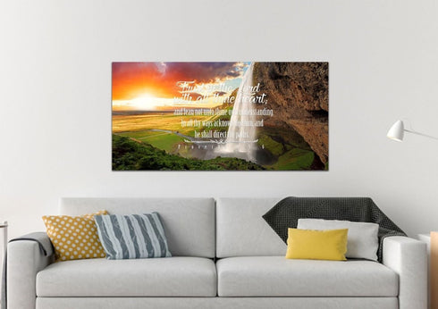 Proverbs 3:5-6 #37 KJV 'Trust in the Lord with all Thine Heart' Christian Scripture Wall Art Canvas