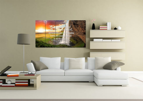 Proverbs 3:5-6 #37 KJV 'Trust in the Lord with all Thine Heart' Christian Scripture Wall Art Canvas