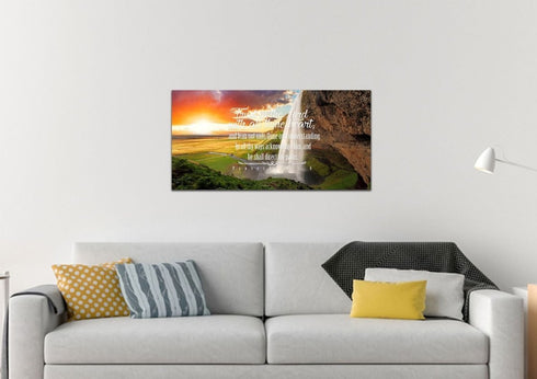 Proverbs 3:5-6 #37 KJV 'Trust in the Lord with all Thine Heart' Christian Scripture Wall Art Canvas