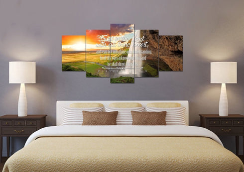 Proverbs 3:5-6 #37 KJV 'Trust in the Lord with all Thine Heart' Christian Scripture Wall Art Canvas
