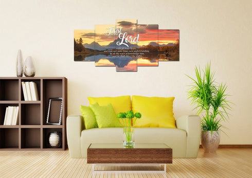Proverbs 3:5-6 #39 KJV 'Trust in the Lord with all Thine Heart' Christian Scripture Wall Art Canvas