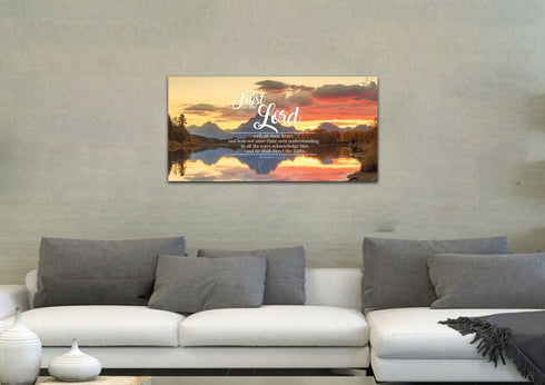 Proverbs 3:5-6 #39 KJV 'Trust in the Lord with all Thine Heart' Christian Scripture Wall Art Canvas