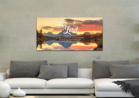 Proverbs 3:5-6 #39 KJV 'Trust in the Lord with all Thine Heart' Christian Scripture Wall Art Canvas