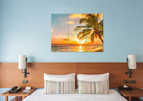 Proverbs 3:5-6 #4 KJV 'Trust in the Lord' Christian Scripture Wall Art Canvas